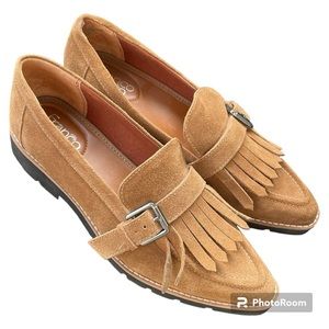 Franco Sarto Tan Suede Loafers